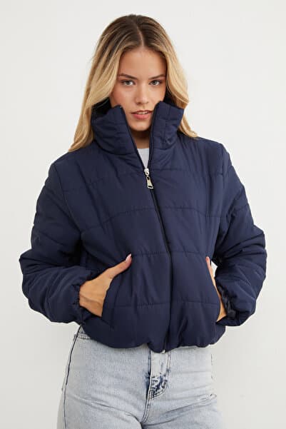 Fullamoda Beli Lastikli Kısa Şişme Mont
