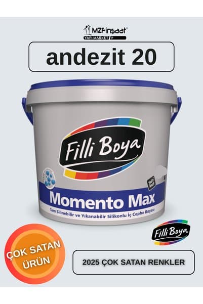 Filli Boya Momento Max Silikonlu İç Cephe Boyası -SİLİNEBİLİR-MAT BOYA-YÜKSEK KAPATICILIK-KOKUSUZ