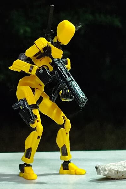 Grand TALİSMAN Oynar Eklemli Hareketli Robot Oyuncak Aksiyon Figürü 3D Baskı dummy 13 cm (Montajlı)
