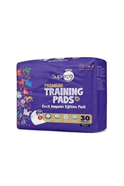 Genel Markalar Premium Yapışkanlı Tuvalet Eğitim Pedi Köpek ve Kedi için 60x90cm 4 Kat 30'lu