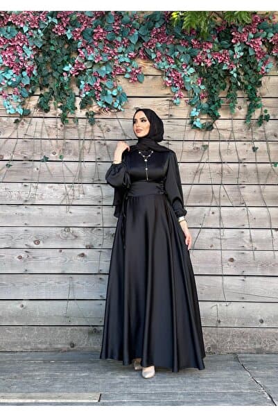 Efour Çapraz Bağlamalı Saten Abiye