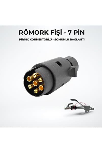 allestock Römork Fişi - 7 Pin - Erkek - 12V - -Somunlu Tip - Üniversal Traktör Karavan