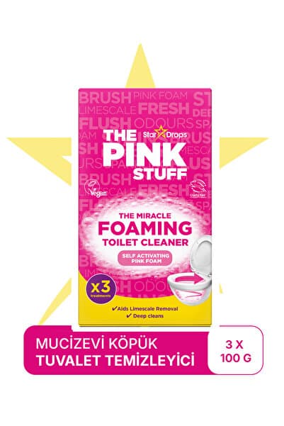 ThePinkStuff Mucizevi Köpüren Tuvalet Temizleyici – 3’lü Paket, Kolay & Derin Temizlik