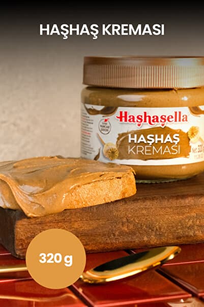 HAŞHAŞELLA Gelincik Kahvaltılık Sürülebilir Doğal Katkısız 320gr Özel Üretim Haşhaş Kreması