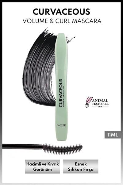 Note Cosmetics Curvaceous Hacim ve Kıvırma Etkili Maskara - Siyah