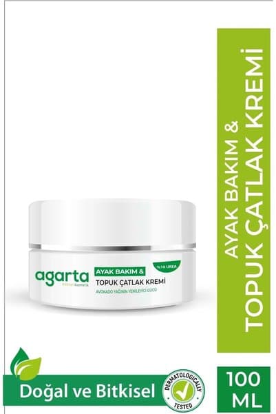 Agarta Shea Butter, Panthenol ve E Vitamini Etkili Ayak Bakım Topuk Çatlak Kremi 100ML