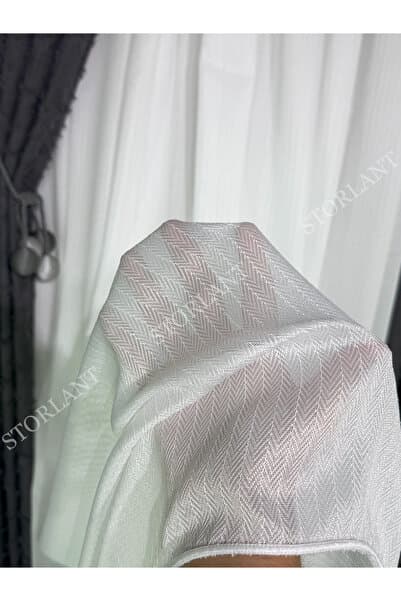 Storlant Soft Zigzag Bambu Düz Tül Perde 1/3 Sık Pileli, Ütü Gerektirmez | En Çok Tercih Edilen Model