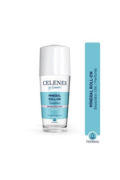 celenes by sweden Alüminyum İçermeyen Beyazlatıcı Etkili Doğal Thermal Roll On ve Deodorant - Tannforsen 75 ml