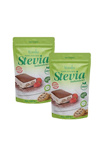 Fibrelle Double Zero Slim Stevia Tatlandırıcı 800 g (2x400g) - Avantajlı Set Kalorisiz Şeker