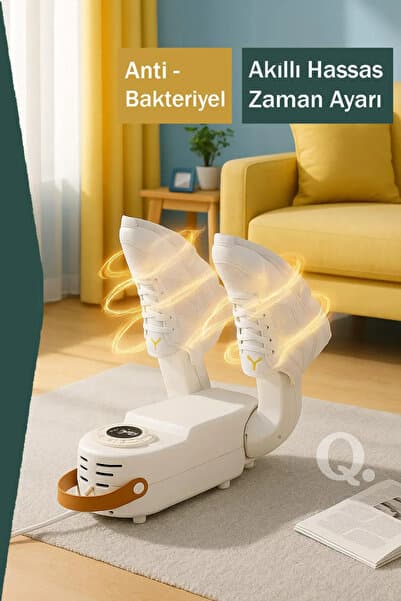 Quantis Yeni Nesil Anti-bakteriyel Hassas Zaman Ayarlı - Portatif Tasarım Ayakkabı Kurutucu Ve Koku Giderici
