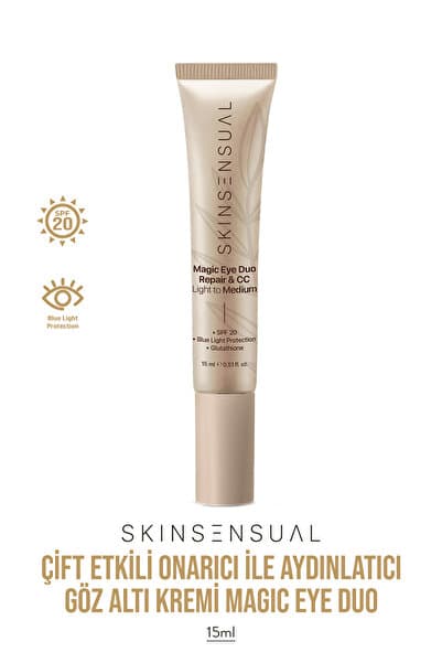 Skin Sensual Magic Eye Duo Repair & CC -Çift Etkili Onarıcı ile Aydınlatıcı Göz Altı Kremi | Light to Medium 15ml