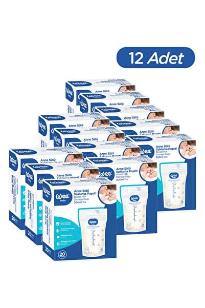 Wee Baby 20'li Anne Sütü Saklama Poşeti (20x12 240 Adet)