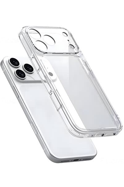 Fibaks iPhone 17 Pro Kılıf Şeffaf Kamerası Full Korumalı Yumuşak Darbe Emici Ince Esnek Silikon Kapak