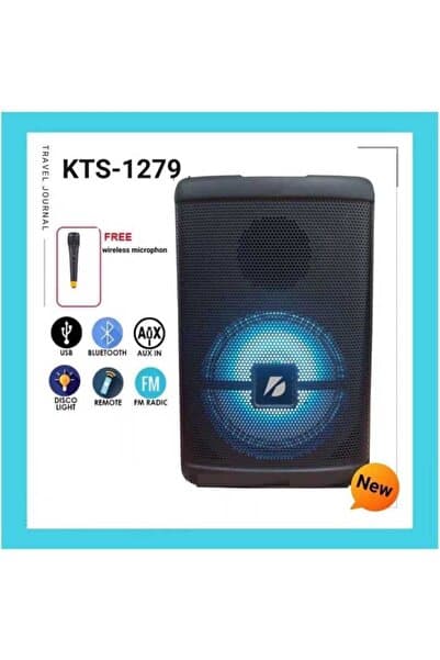 D-sound KTS-1279 BLUETOOTH 8 İNÇ SES SİSTEMİ KABLOSUZ MİKROFON TAŞINABİLİR ŞARJLI HOPARLÖR