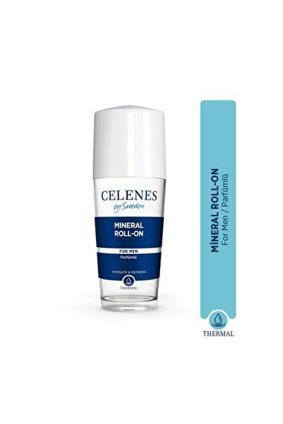 celenes by sweden Alüminyum İçermeyen Beyazlatıcı Etkili Doğal Thermal Roll On ve Deodorant - For Men 75 ml
