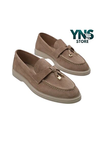 YNS STORE Kadın Loro Süet Günlük Rahat loafer Ayakkabı
