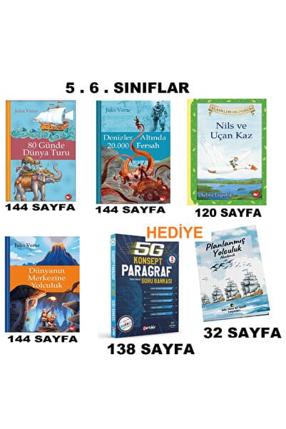 Beyaz Balina Yayınları ORTAOKUL 5. 6. SINIFLAR KLASİKLERİ OKUYORUM OKUMA SETİ ROMAN HİKAYE