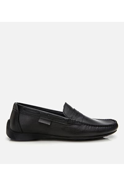 Hotiç Hakiki Deri Siyah Erkek Loafer