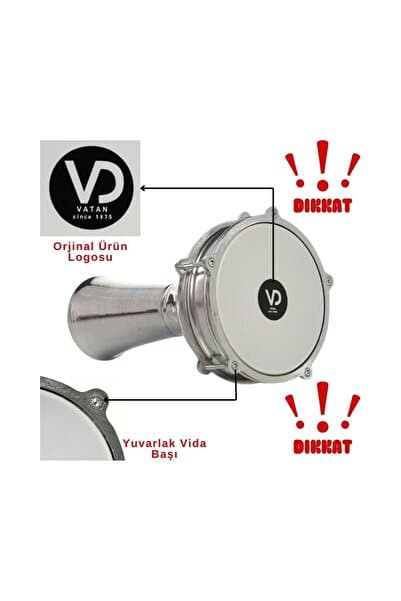 Vatan 104AL - Alüminyum Klasik Düz Darbuka 4 Numara
