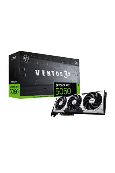 MSI GeForce RTX 5060 8GB VENTUS 3X OC GDDR7 128Bit DX12 Gaming (Oyuncu) Ekran Kartı