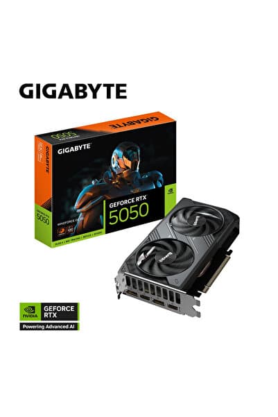 Gigabyte GeForce RTX 5050 WINDFORCE OC GV-N5050WF2OC-8GD GDDR6 8GB 128Bit Gaming (Oyuncu) Ekran Kart