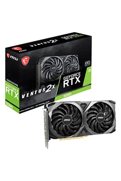 MSI GeForce RTX 3060 Ventus 2X 12G OC 12GB GDDR6 192Bit DX12 Gaming (Oyuncu) Ekran Kartı