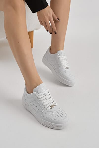 Tonny Black Unisex Beyaz Termo Taban Bağcıklı Günlük Spor Ayakkabı