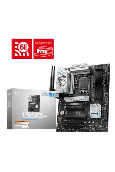 MSI B760 GAMING PLUS WIFI DDR4 Intel LGA1700 DDR4 5333+(OC)MHz ATX Anakart