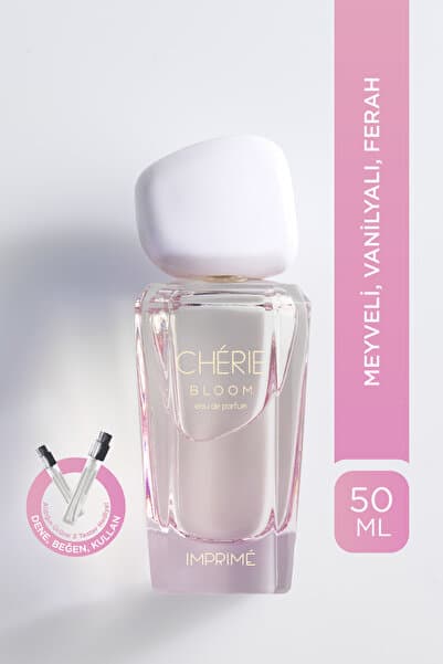 Imprime Chérie Bloom EDP Kadın Parfüm 50ml | Meyveli ve Vanilyalı | Şeftali, Müge, Vanilya, Misk