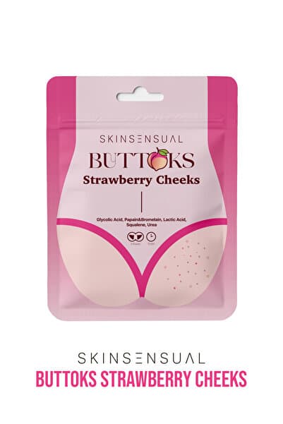 Skin Sensual Buttoks Strawberry Cheeks Vücut Maskesi | Çilek ve Tavuk Derisi Görünümüne Elveda | 2 Parça