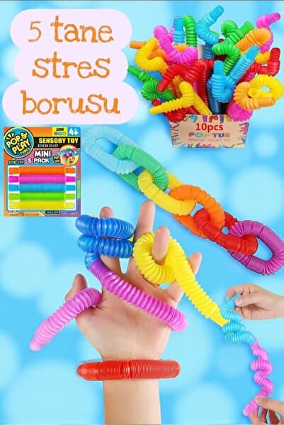 BYCEGU 48072 STRES DUYGUSAL AKTİVİTE ZEKA GELİŞTİRİCİ OYUNCAK 5 Lİ BORULAR