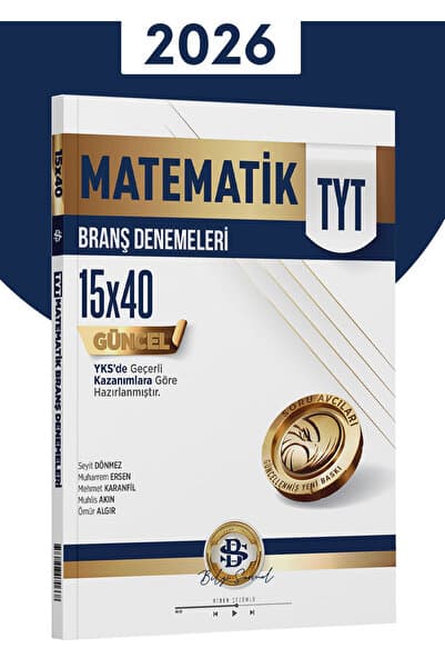 Bilgi Sarmal Yayınları TYT Matematik 15 x 40 Branş Denemeleri