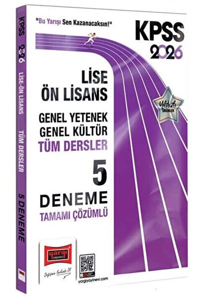 Yargı Yayınları Yargı 2026 KPSS Lise Ön Lisans 5 Deneme Çözümlü