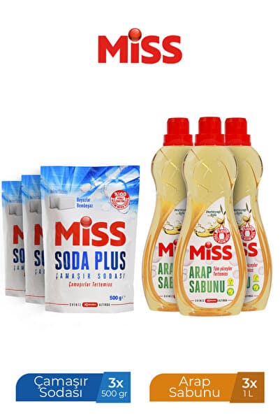 ARAP SABUNU 1000 ML X 3 ADET + SODA PLUS 500 ML X 3 ADET