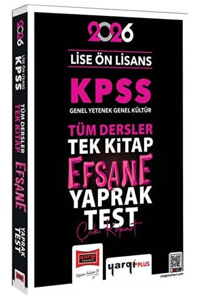Yargı Yayınları Yargı 2026 KPSS Lise Ön Lisans Efsane Yaprak Test