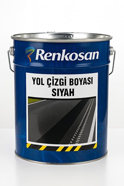 Renkosan Yol Çizgi Boyası – Siyah | Asfalt, Beton, Otopark ve Bordür Yüzeyleri İçin Dayanıklı Uygulama