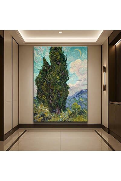 gurbaart Vincent van Gogh Selvi Ağaçları Doğa Manzarası Kanvas Modern Sanat Tablo Ressam Tablo