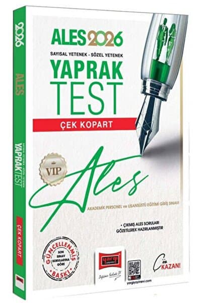Yargı Yayınları 2026 Ales Vıp Sayısal-sözel Yetenek Çek Kopart Yaprak Test