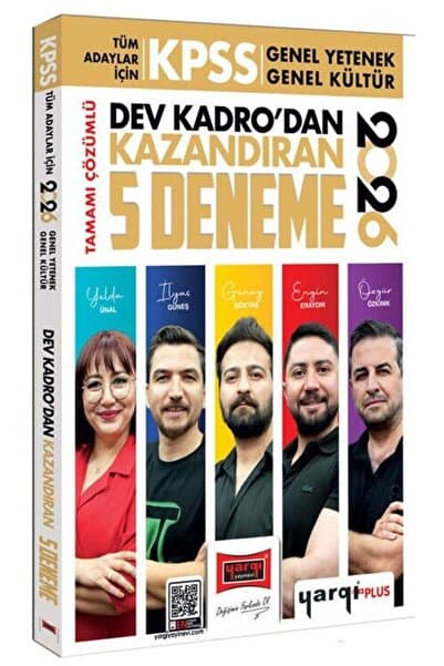 Yargı Yayınları Yargı 2026 KPSS Genel Yetenek Genel Kültür Dev Kadrodan Kazandıran 5 Deneme Çözümlü