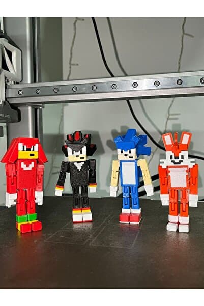 Lumina3D 3D Minecraft Sonic Shadow Knuckles Ve Tilki Karakterleri