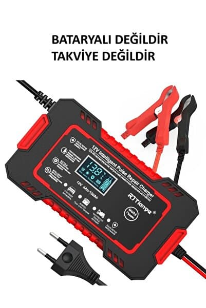 12v 6a Akıllı Araba Motosiklet Lcd Ekran Araç Akü Onarım Hızlı Şarj Cihazı Islak Kuru Jel Kurşunasit