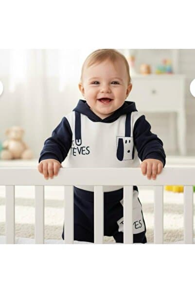 DIMPLE BABY Kapüşonlu Animal Desenli Alt Üst Bebek Takımı