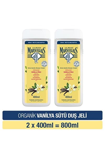 Le Petit Marseillais Organik Vanilya Sütü Duş Jeli 400 ml x2