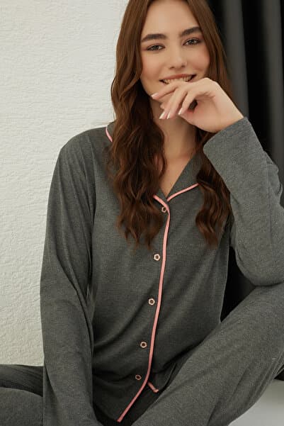 Düğmeli Pijama Takım