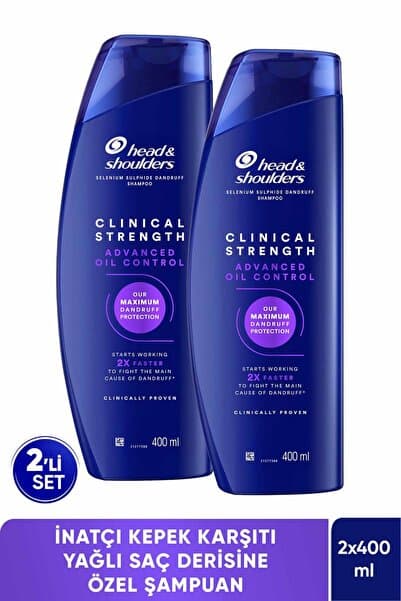 Head & Shoulders Clinical Strength Advanced Oil Control Yağ Dengeleyici Şampuan 400 ml x2 Adet