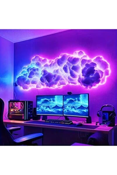 5 Metre RGB LED Bulut Aydınlatma Seti | Kumandalı Renkli Işık | Oyun Odası, Yatak Odası | Kendin Yap