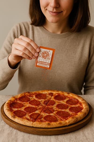 Özkan Ambalaj Temizlik 50 Adet Pizza Baharatı Kullan At Baharat ( Pizza Spices )