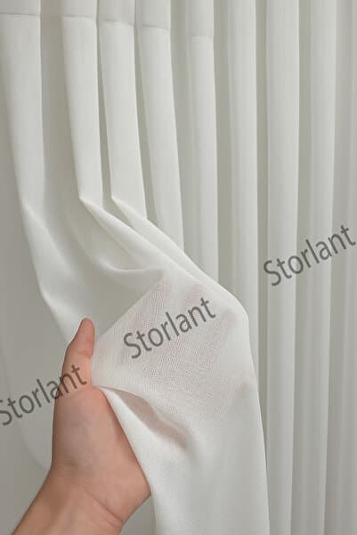 Storlant Mat Bambu Orta Gramajlı 1/3 Sık Pileli Ütü Gerektirmez Tül Perde | Sade ve Kaliteli Dokuma