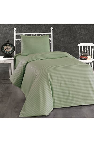 Alena Home Style Pamuklu Otel Serisi 120x200 (LASTİKLİ ÇARŞAFLI) Çizgili Tek Kişilik Nevresim Takımı