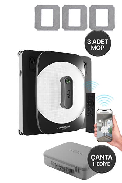 Xenon Smart Elo Akıllı Cam Silme Robotu Uzaktan Kumandalı Ve Mobil App Kontrollü Wi-fi Cam Temizleyici X8681